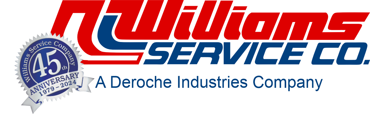 williams service company 45 years logo